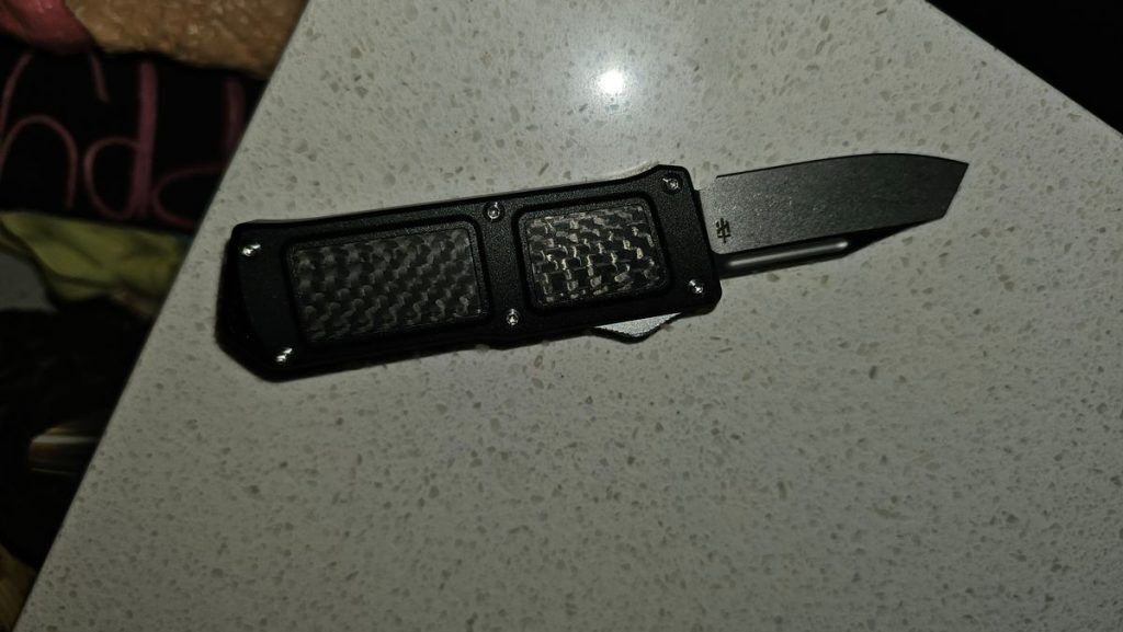 TAKCOM Tactical OTF Knife - The Stubby Wharncliffe