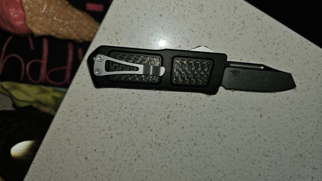 TAKCOM Tactical OTF Knife - The Stubby Wharncliffe