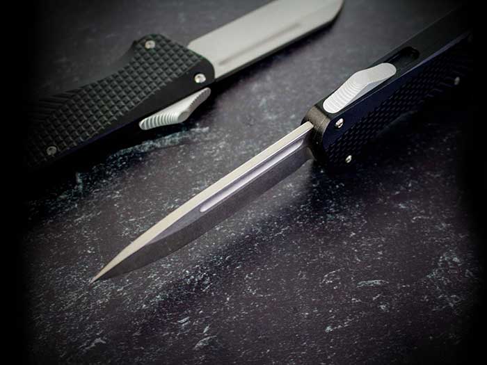 【新品】BASIC DENIM PTⅡ / SWITCHBLADE A2 BADGER Mini Automatic OTF Knife | Tekto Knives